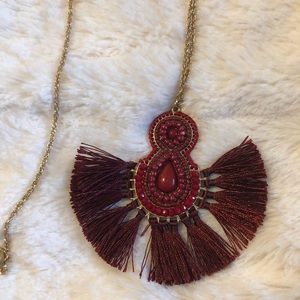 Burgundy and gold statement piece